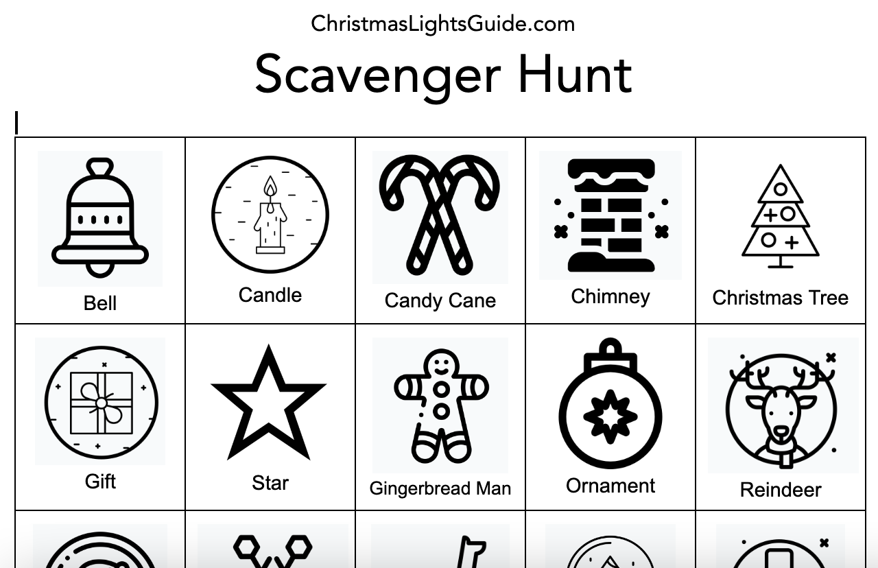Free Christmas Scavenger Hunt